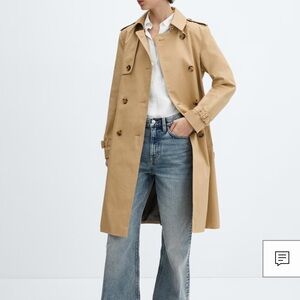 Mango Beige Trench Coat Size-XL NWT